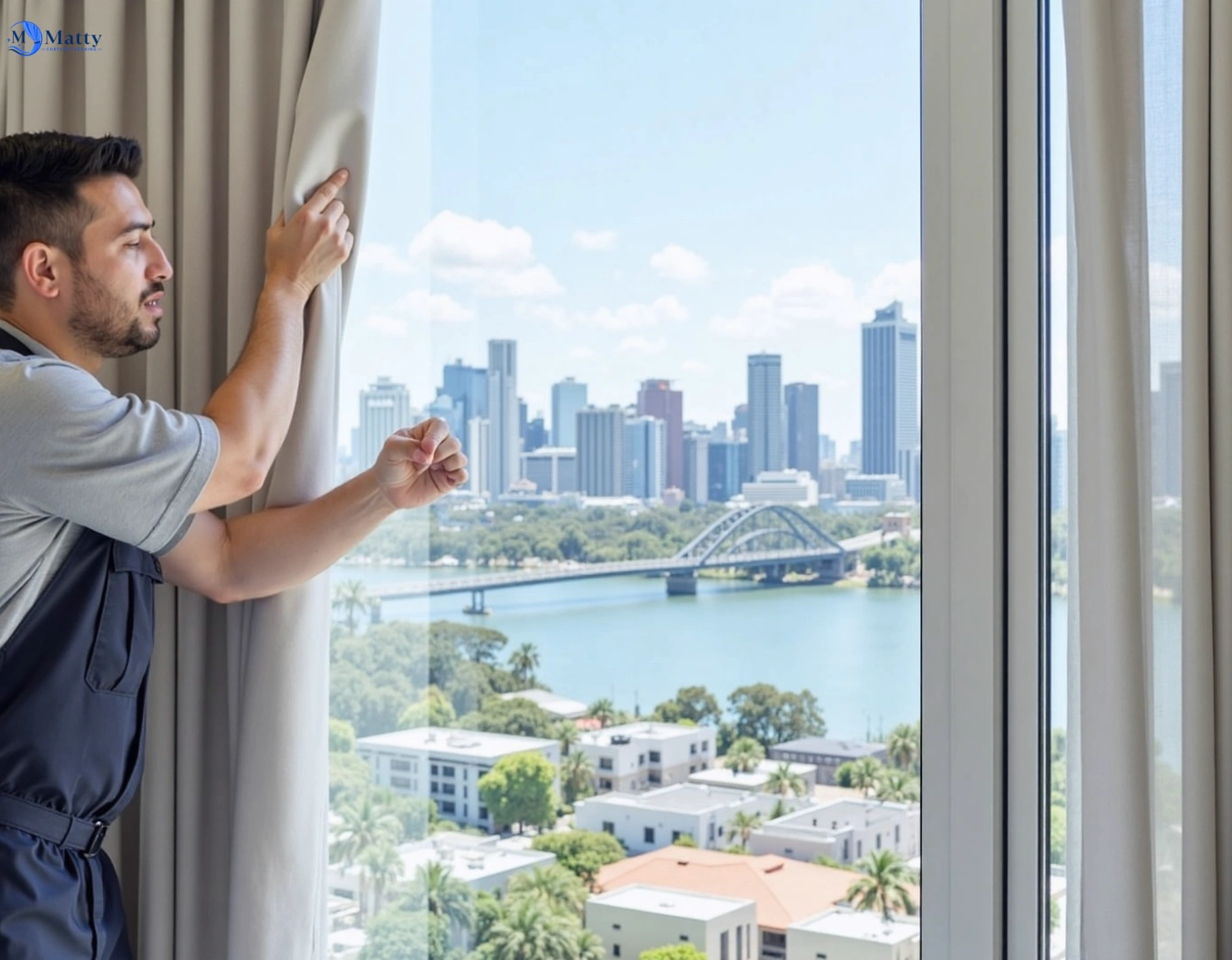 Professional curtain steam cleaning service chester-hill-nsw QLD by Matty Curtain Cleaning